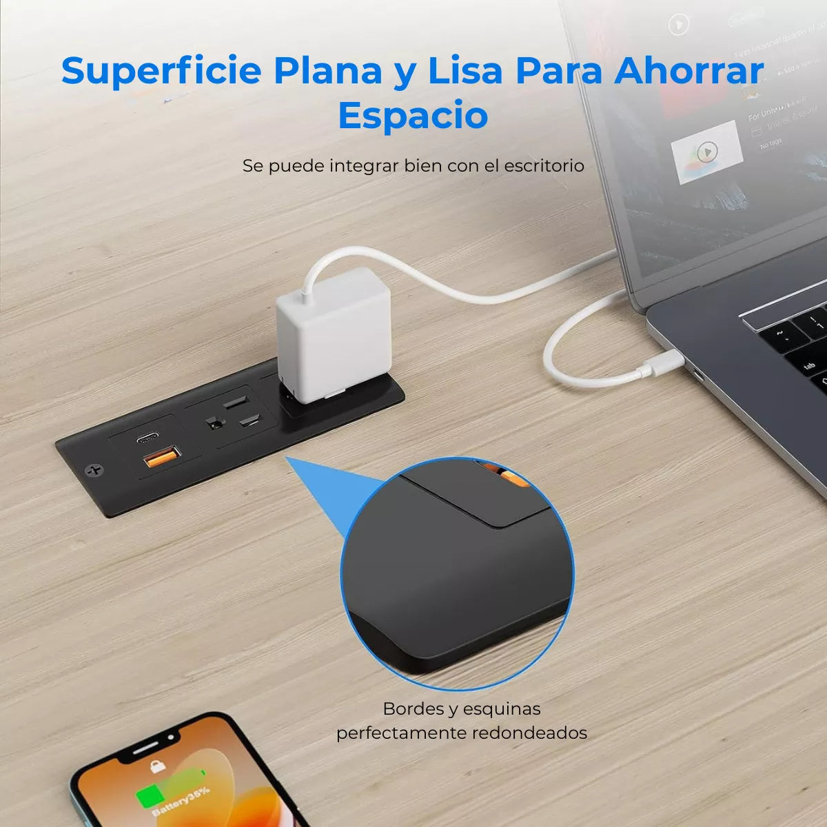 Toma Corriente Empotrable con USB-C