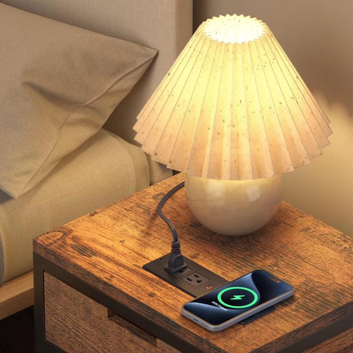 Toma Corriente Empotrable con Carga Inalámbrica